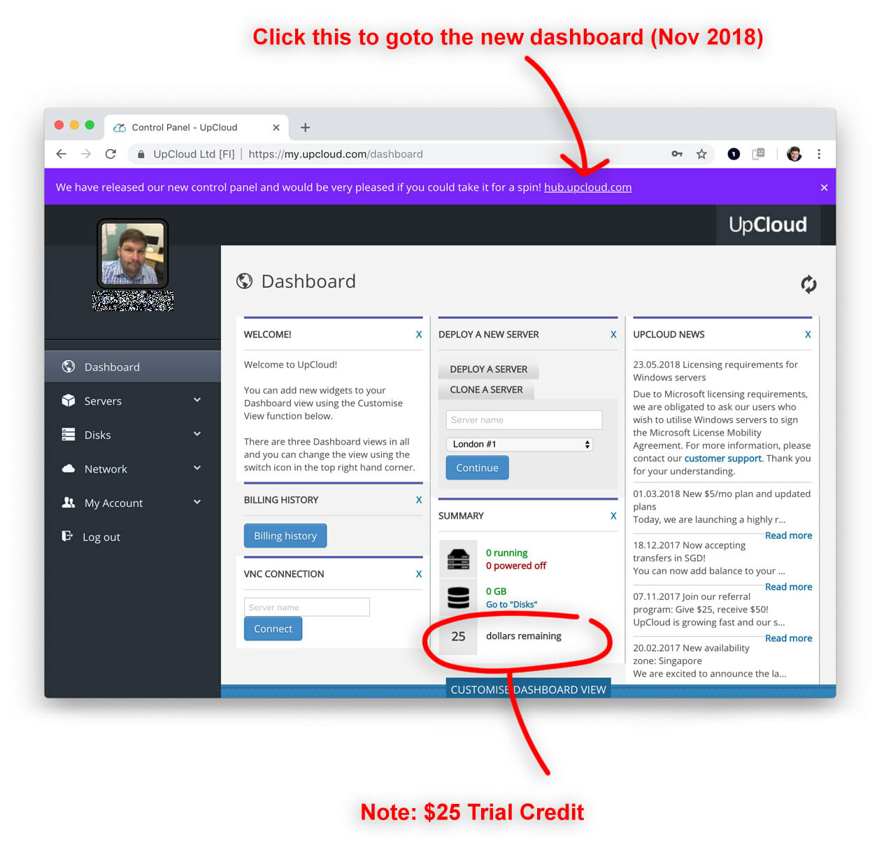 UpCloud Dashboard
