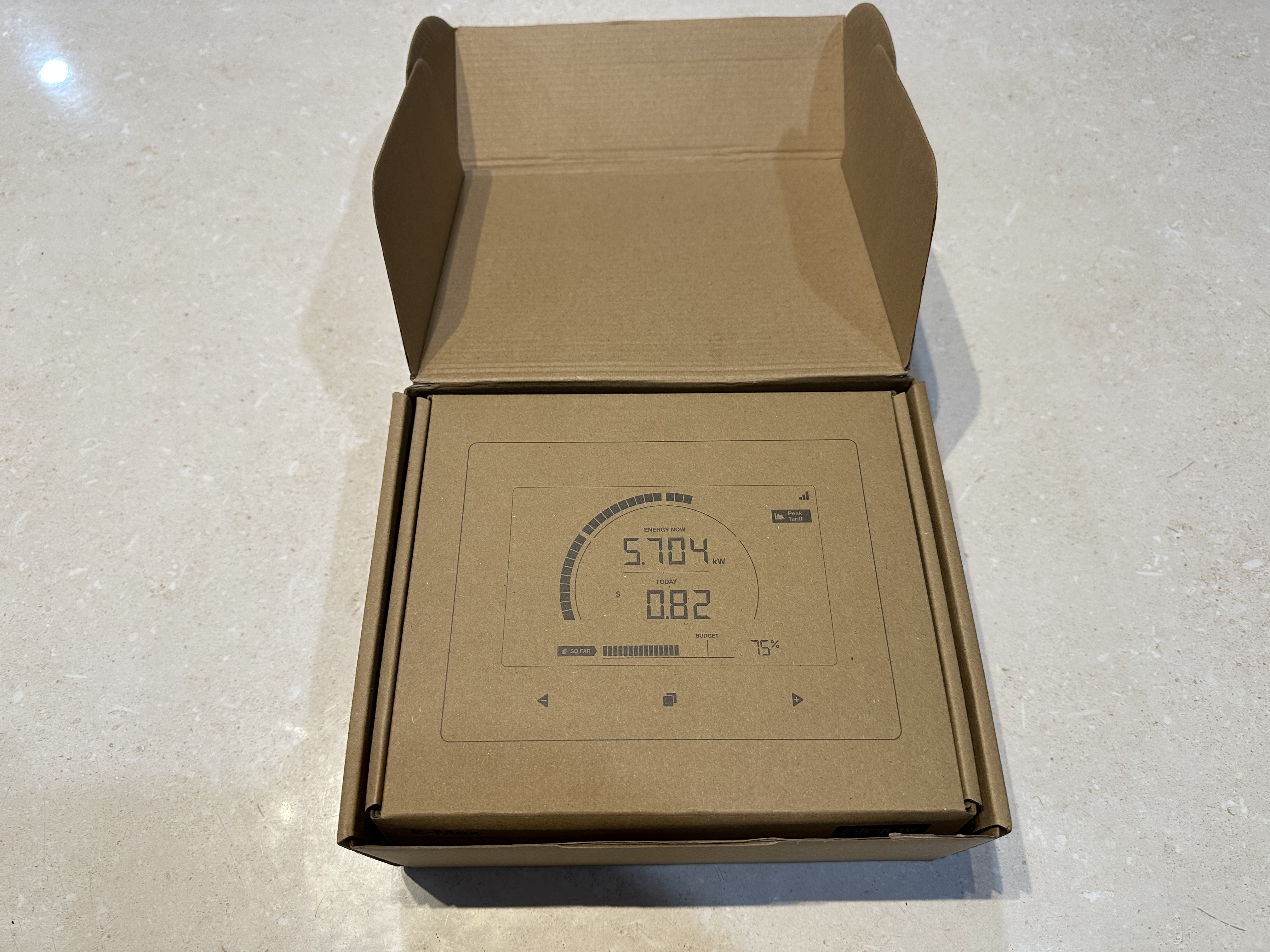 Opened the box lid