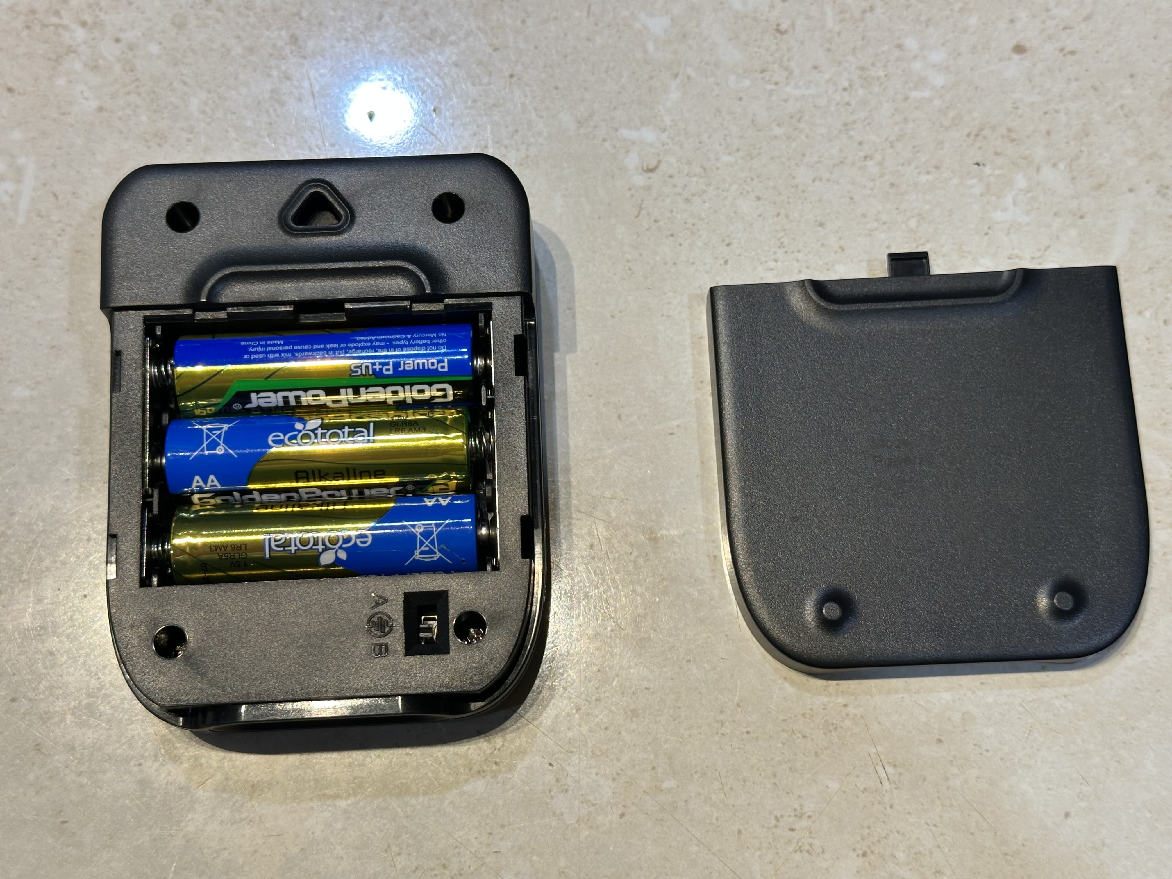 Batteries added to the transmitter