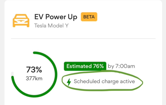 Scheduled Charge Active