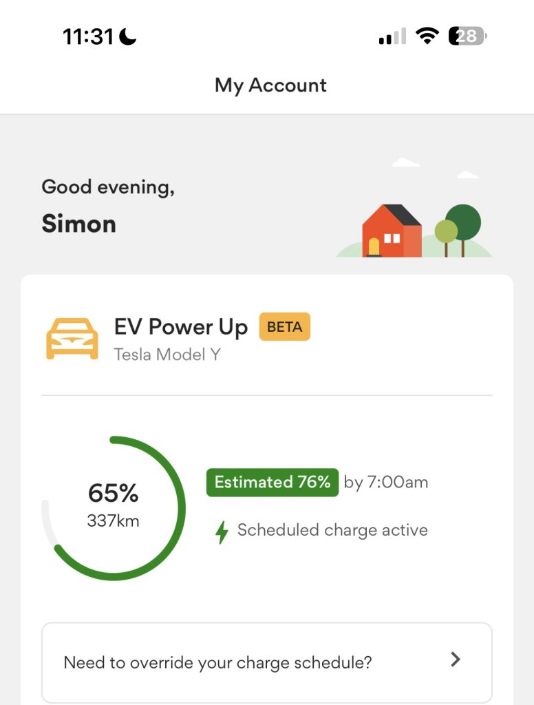 Scheduled Charge Active