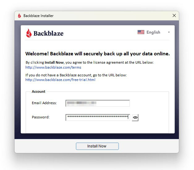 Setup - Add Password