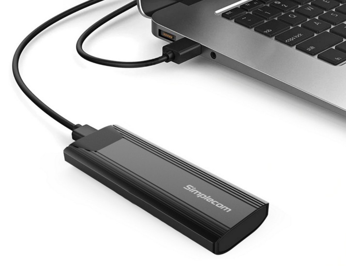 Simplecom SE504v2 NVMe / SATA Dual Protocol M.2 SSD USB-C Enclosure Tool-Free USB 3.2 Gen 2 10Gbps