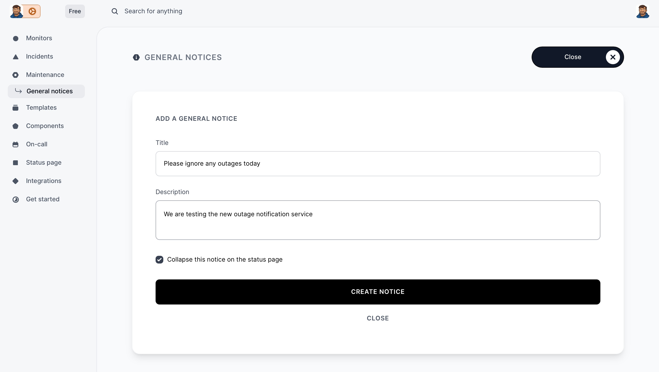 InStatus - General Notice